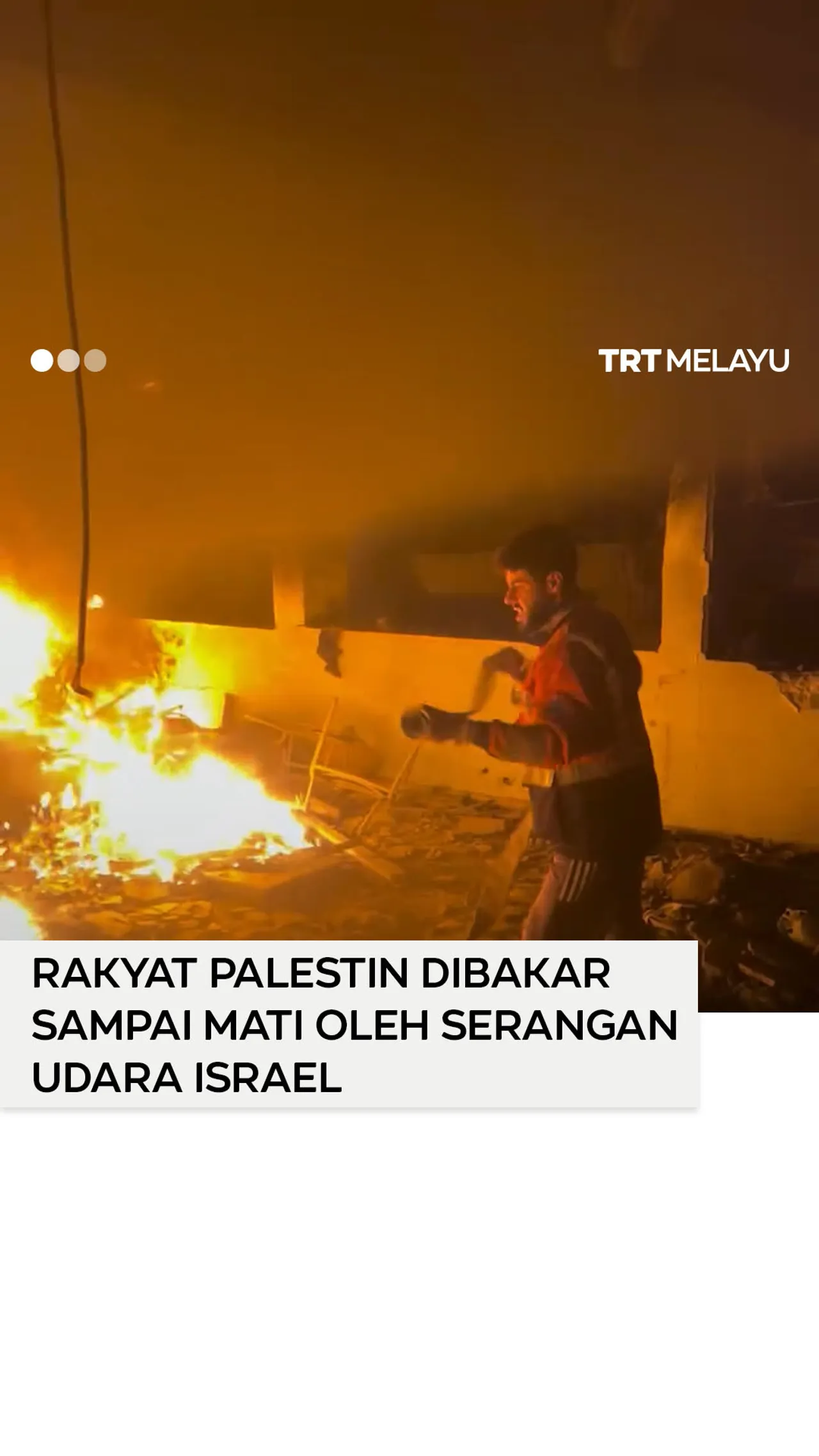 Rakyat Palestin dibakar hidup-hidup di sekolah Gaza